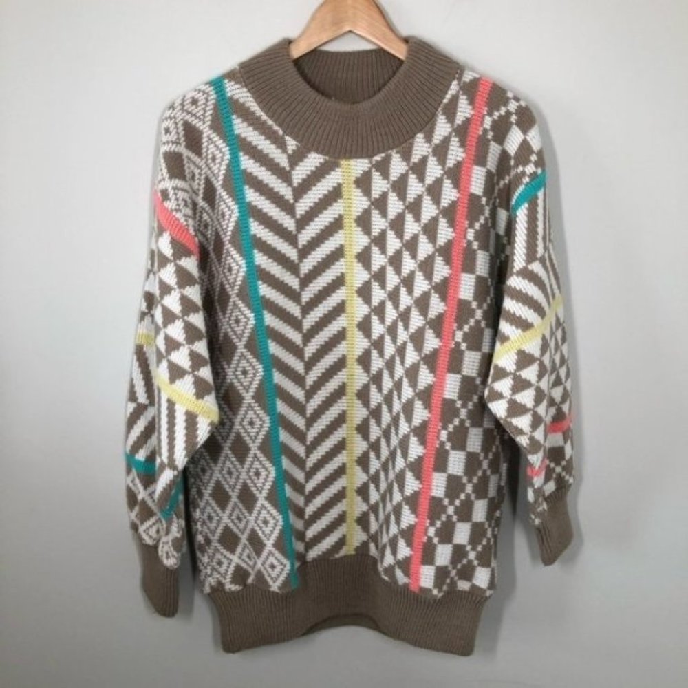 Vintage Flying  Sportswear Inc. Funky Pattern Sweater
